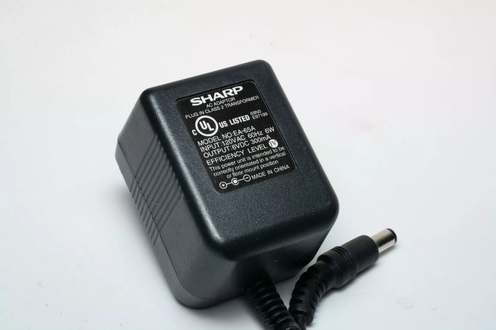 *Brand NEW*Genuine Sharp EA-65A 6V 300mA AC/DC Power Adapter Plug In Class 2 Transformer Power Supply